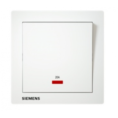 20A 1G DOUBLE POLE SWITCH WITH NEON INDICATOR [SIEMENS DELTA RELFA]